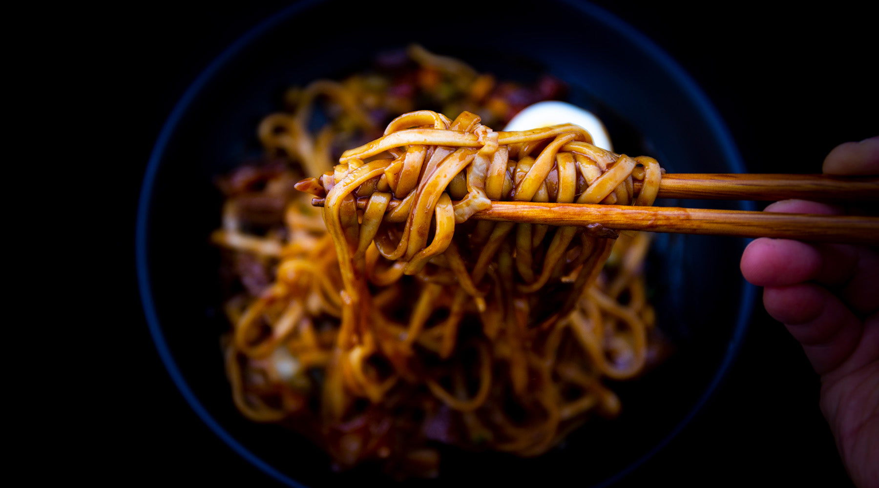 Black Bean Noodles in Miso Dressing