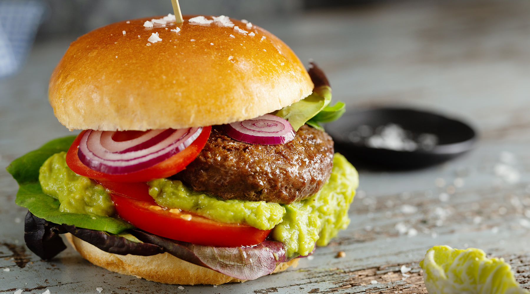 Indoor Burgers with Avocado Mayonnaise