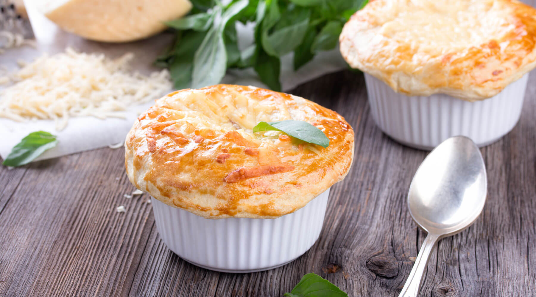 Turkey Pot Pie in ramekin
