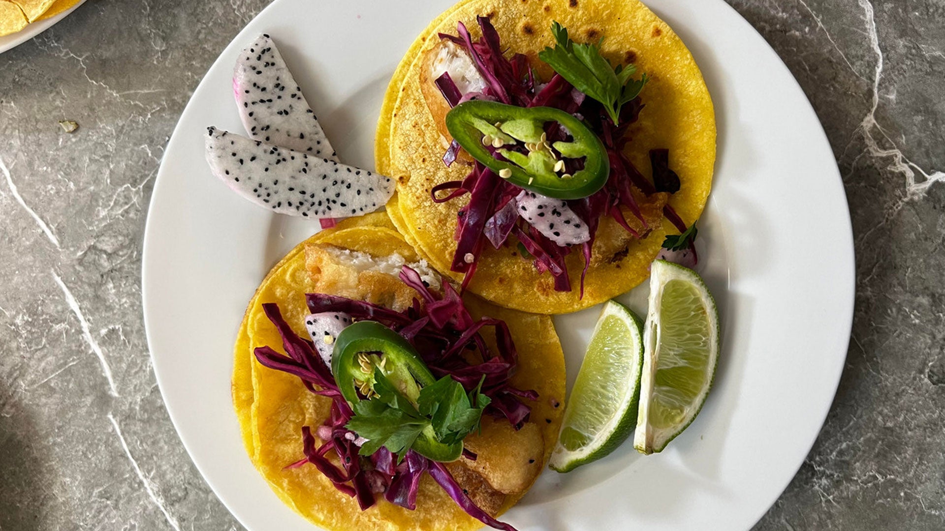 Tacos with Dragon Fruit Salsa