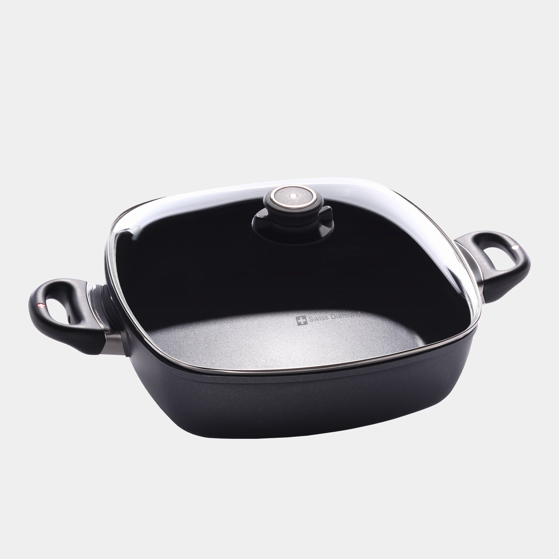 HD Nonstick 5 qt Square Casserole with Glass Lid - Induction