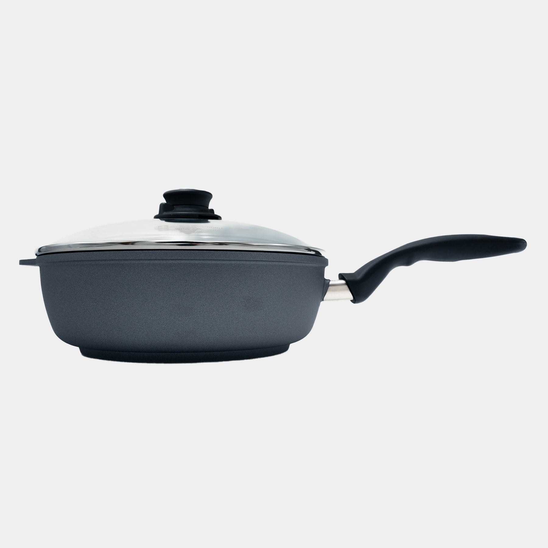HD Nonstick 3.8 qt Saute Pan with Glass Lid - Induction side view