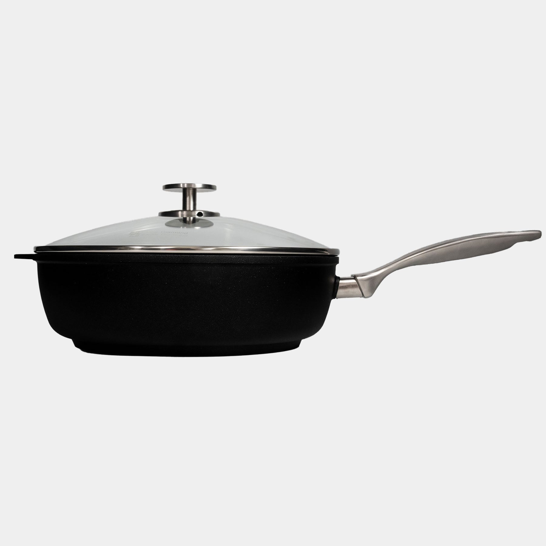 CXD PFAS Free Nonstick Saute Pan with Glass Lid - Swiss Diamond