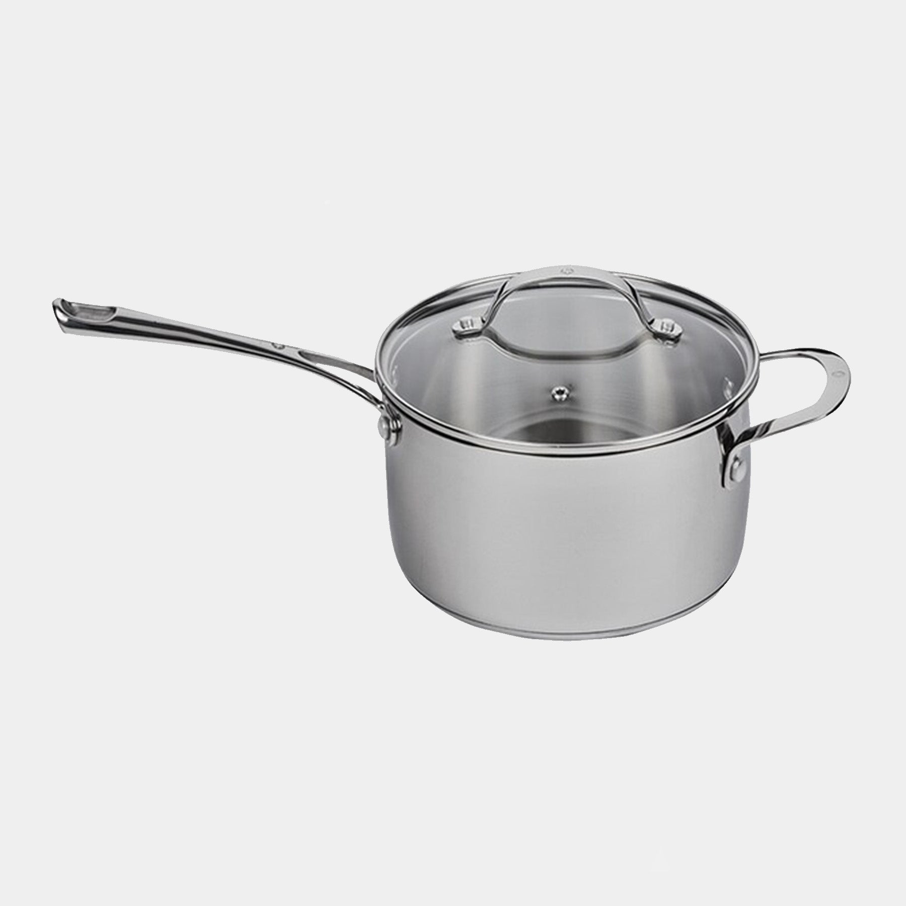 Premium Steel DLX 2.6 qt Saucepan with Glass Lid - Induction