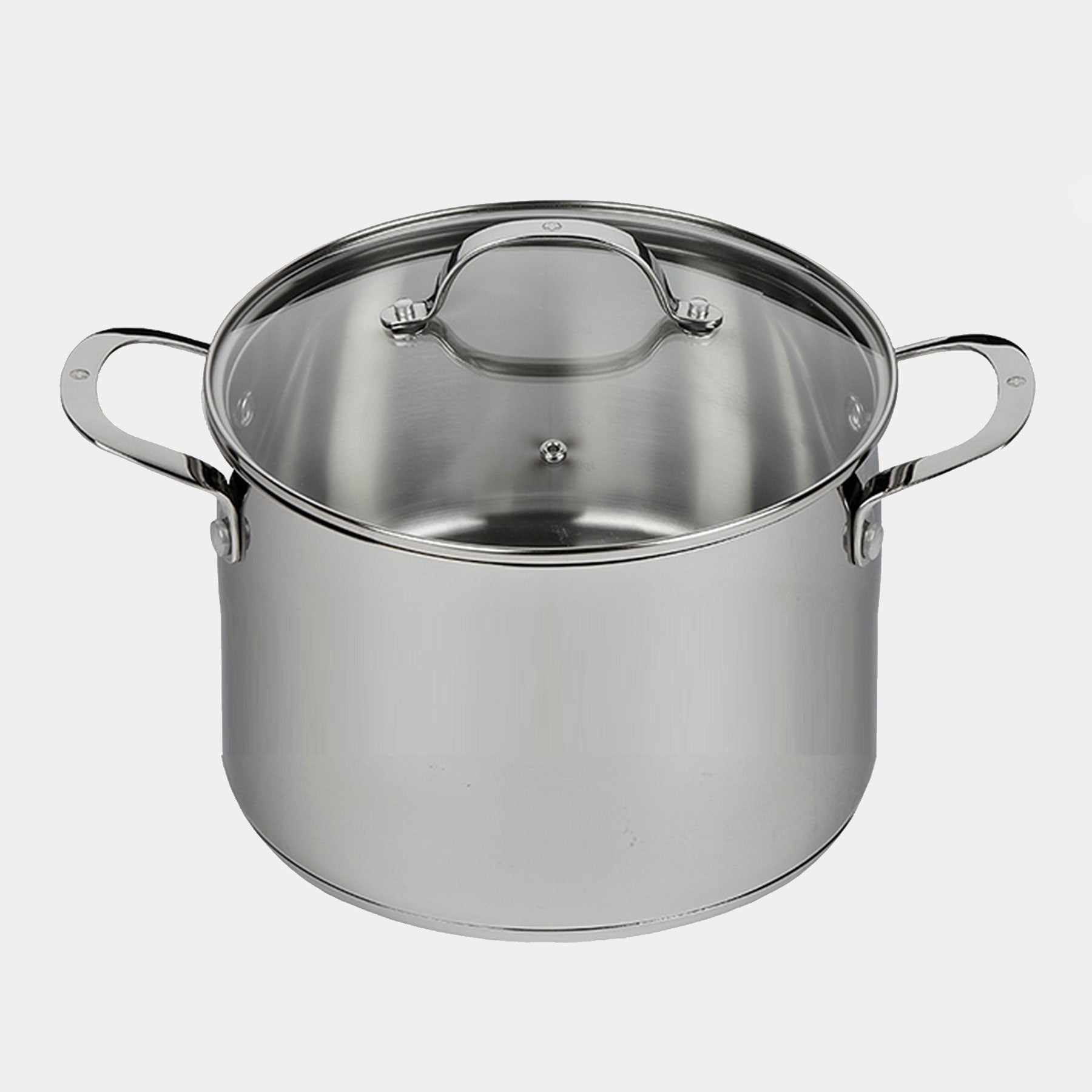 Premium Steel DLX 7.6 qt Stock Pot with Glass Lid - Induction