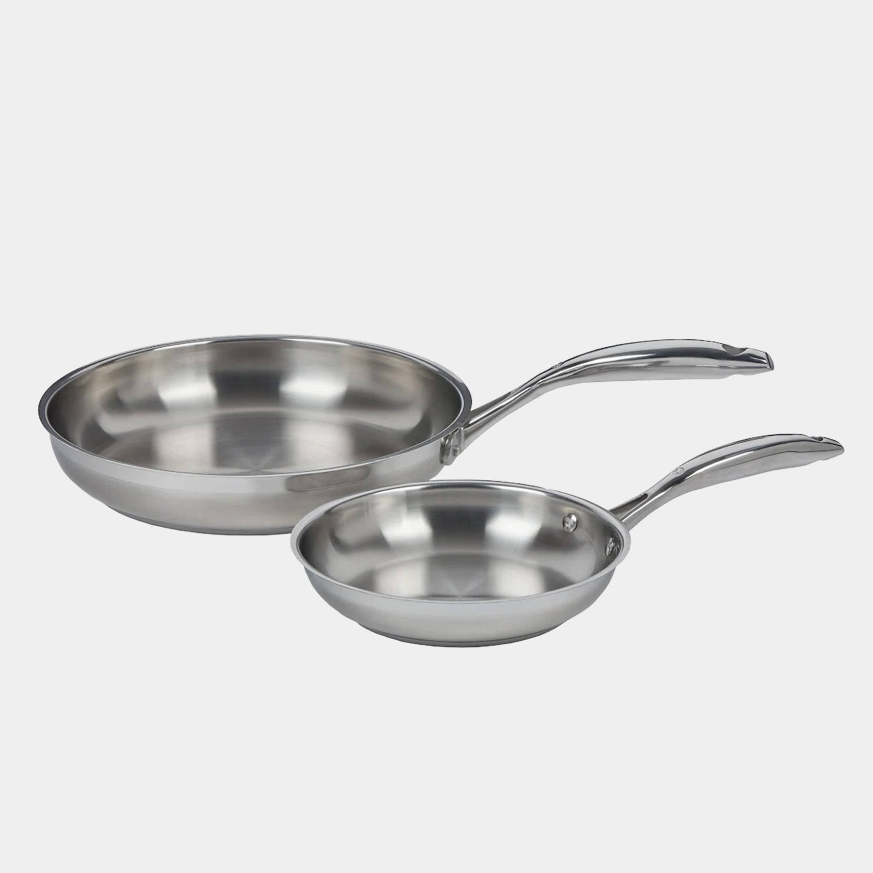 Premium Steel 2 Piece Fry Pan Set