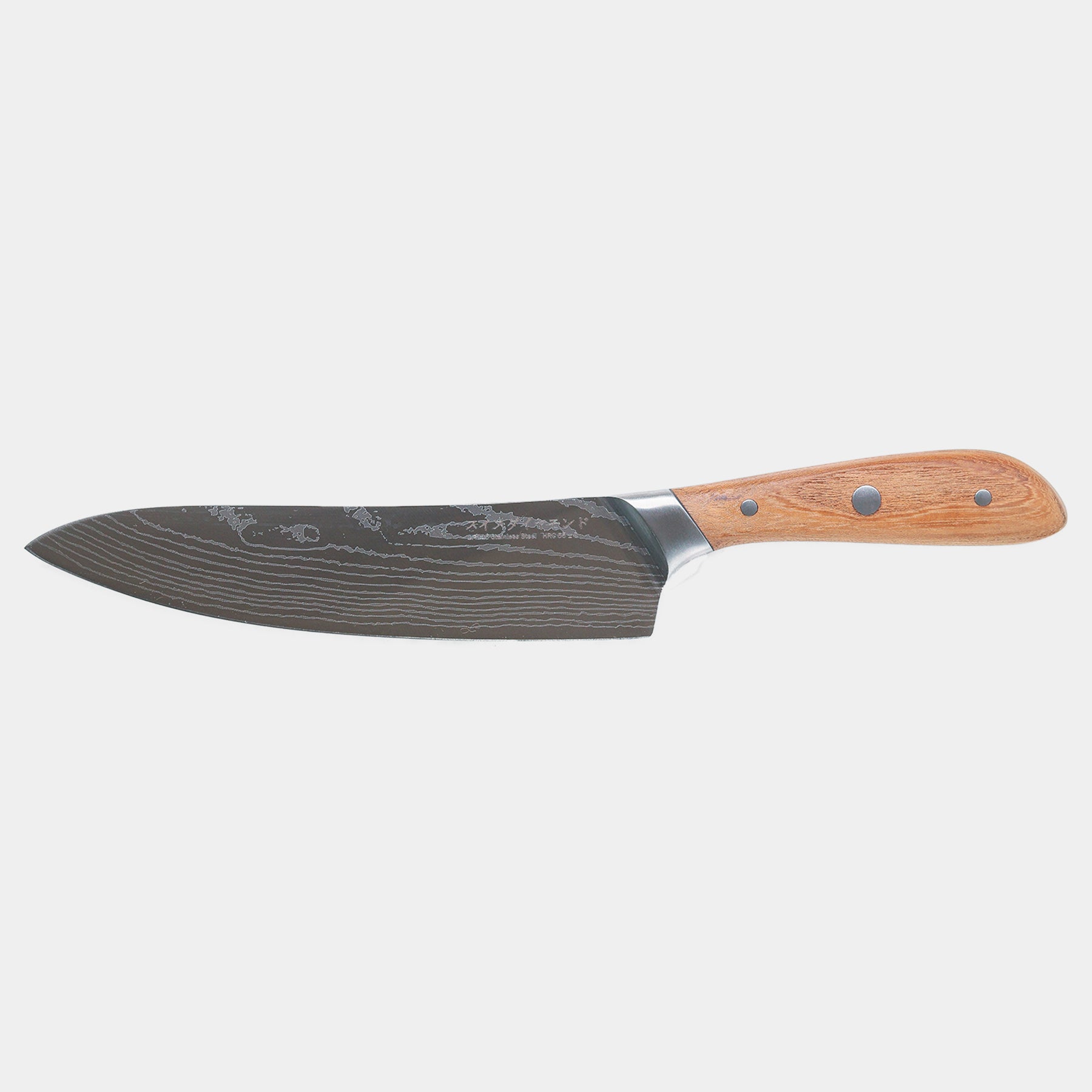 8" Damascus Chef Knife top angled