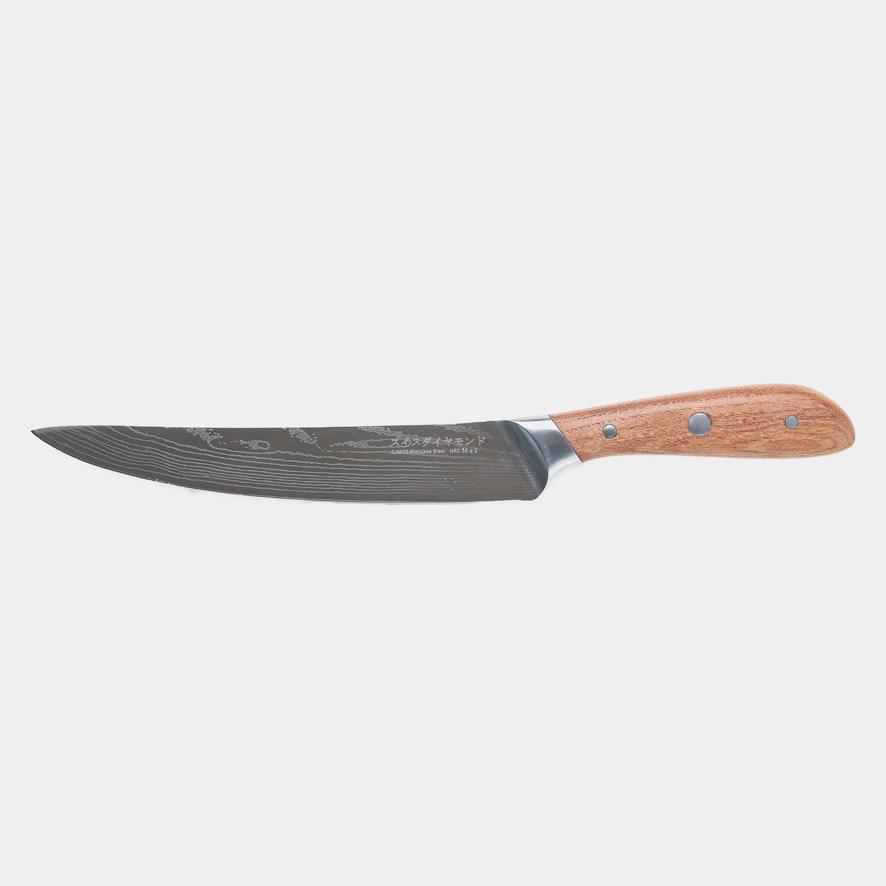 8" Damascus Carving Knife top view