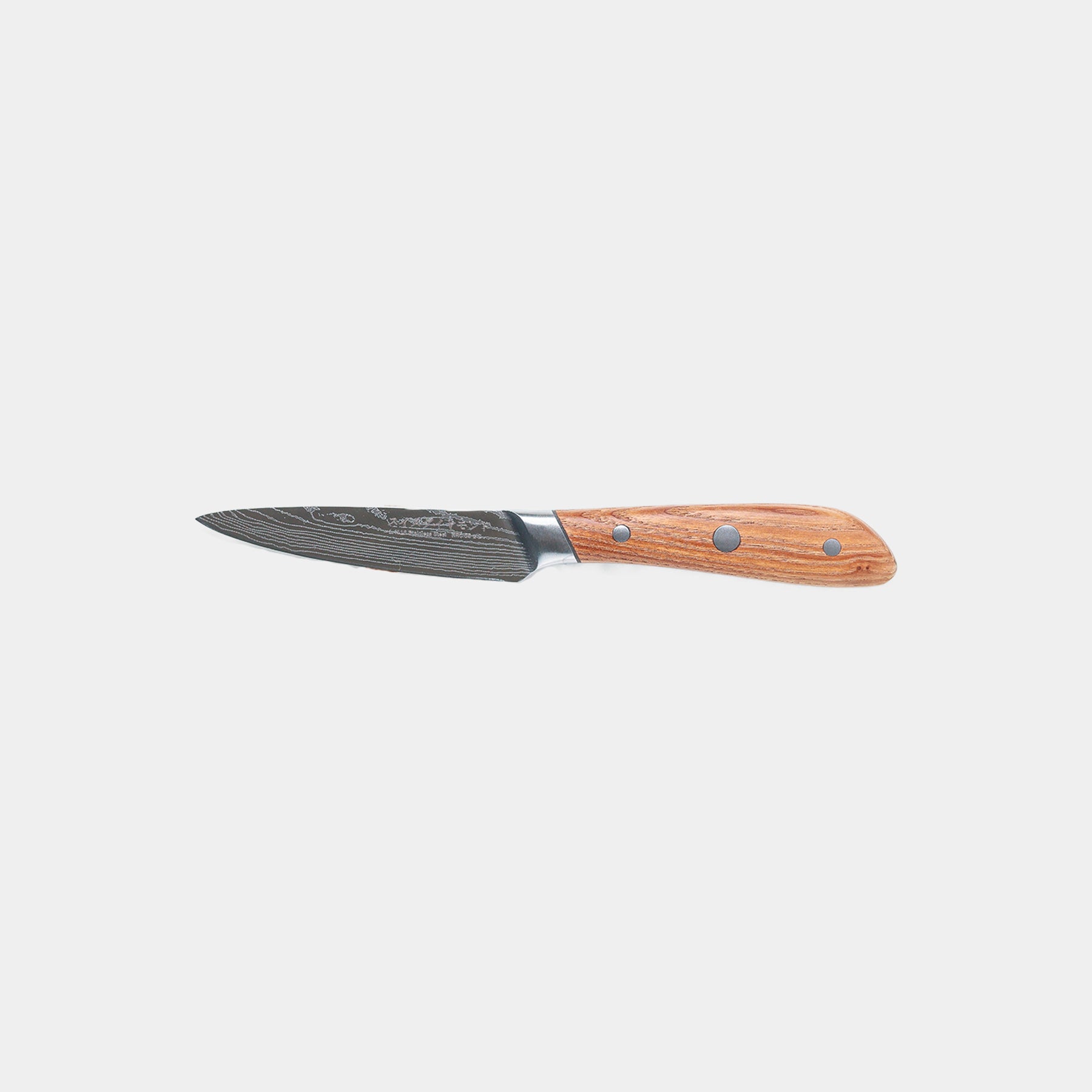 4" Damascus Paring Knife top view