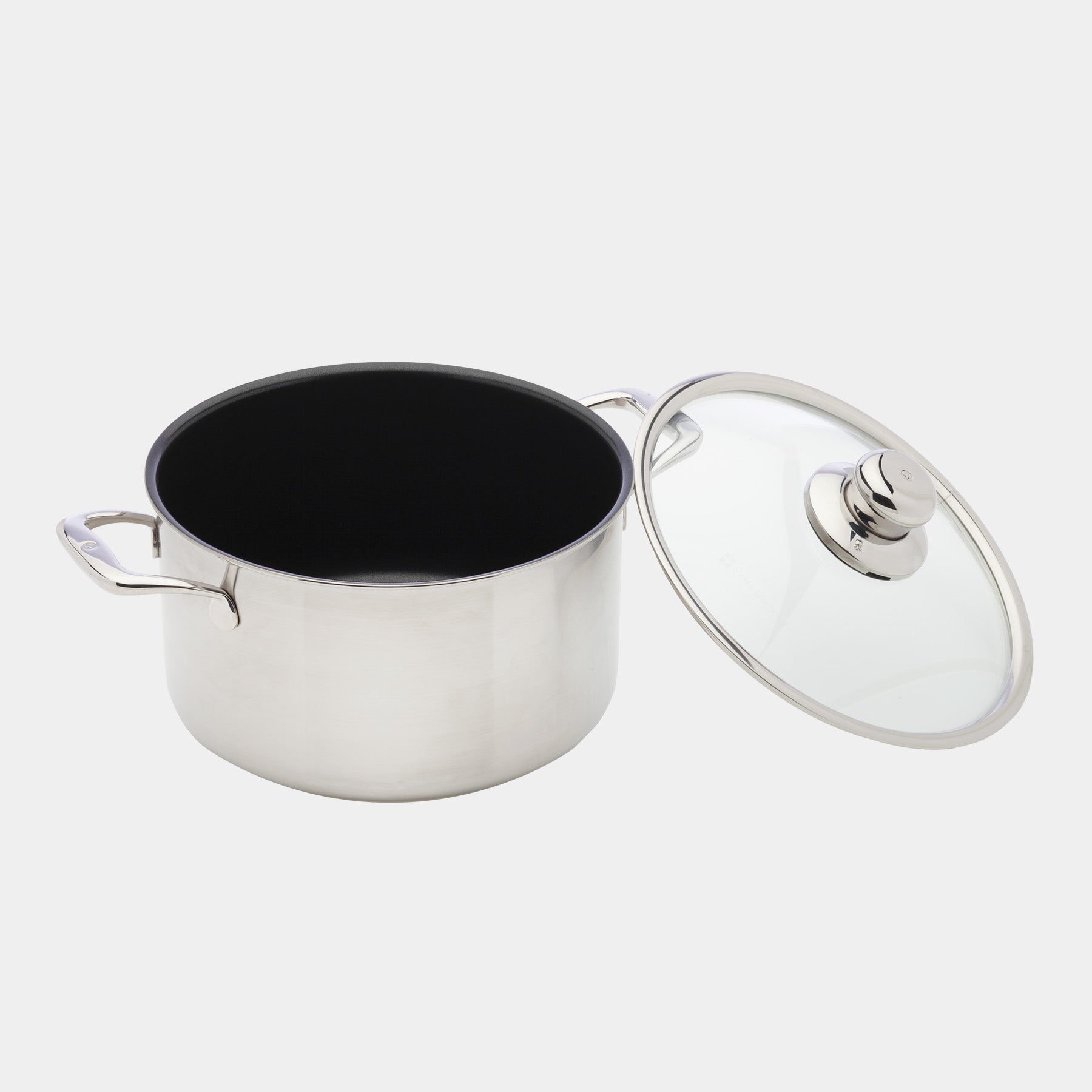 Nonstick Clad qt Dutch Oven with Glass Lid Induction Swiss