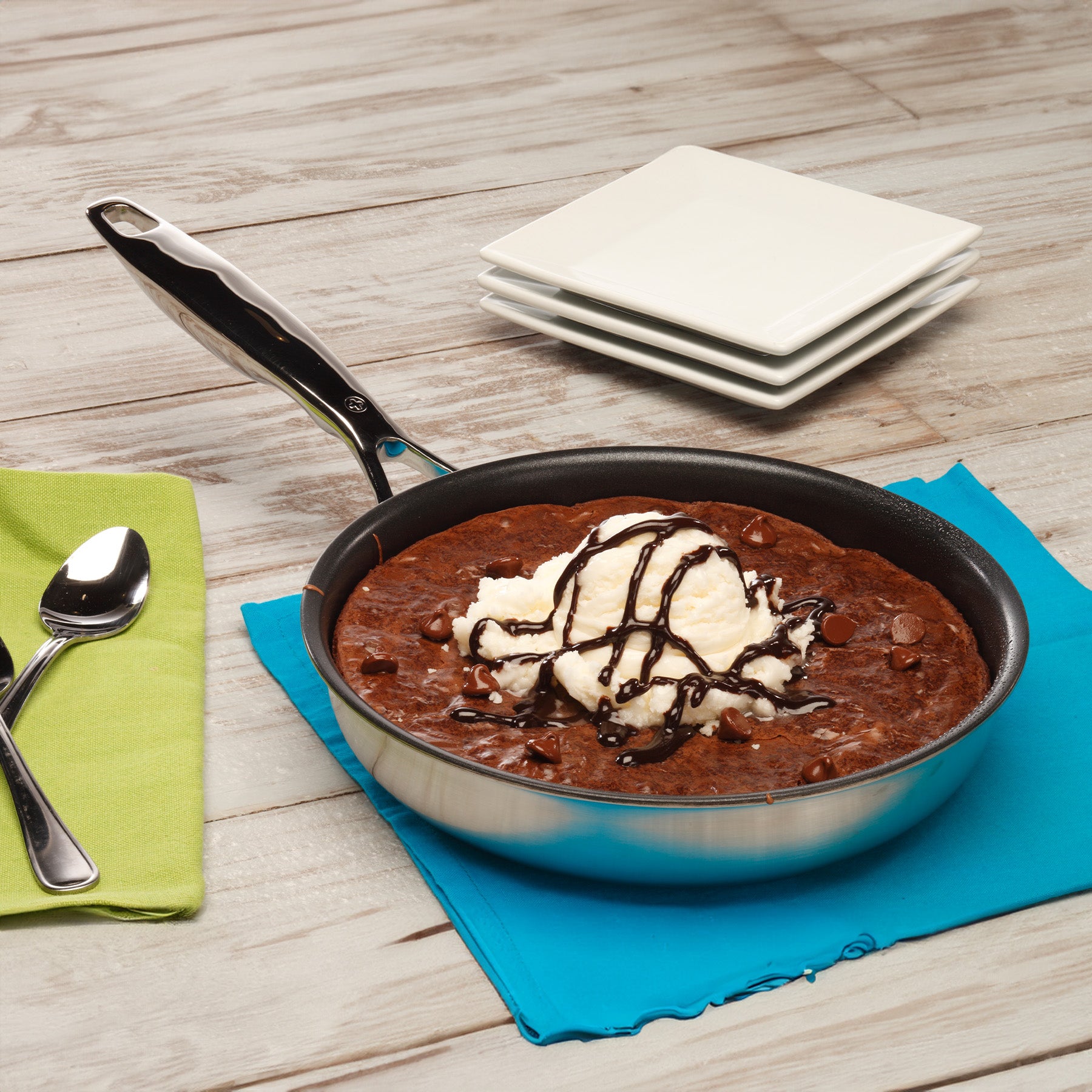 Nonstick Clad 2-Piece Fry Pan Set - Induction