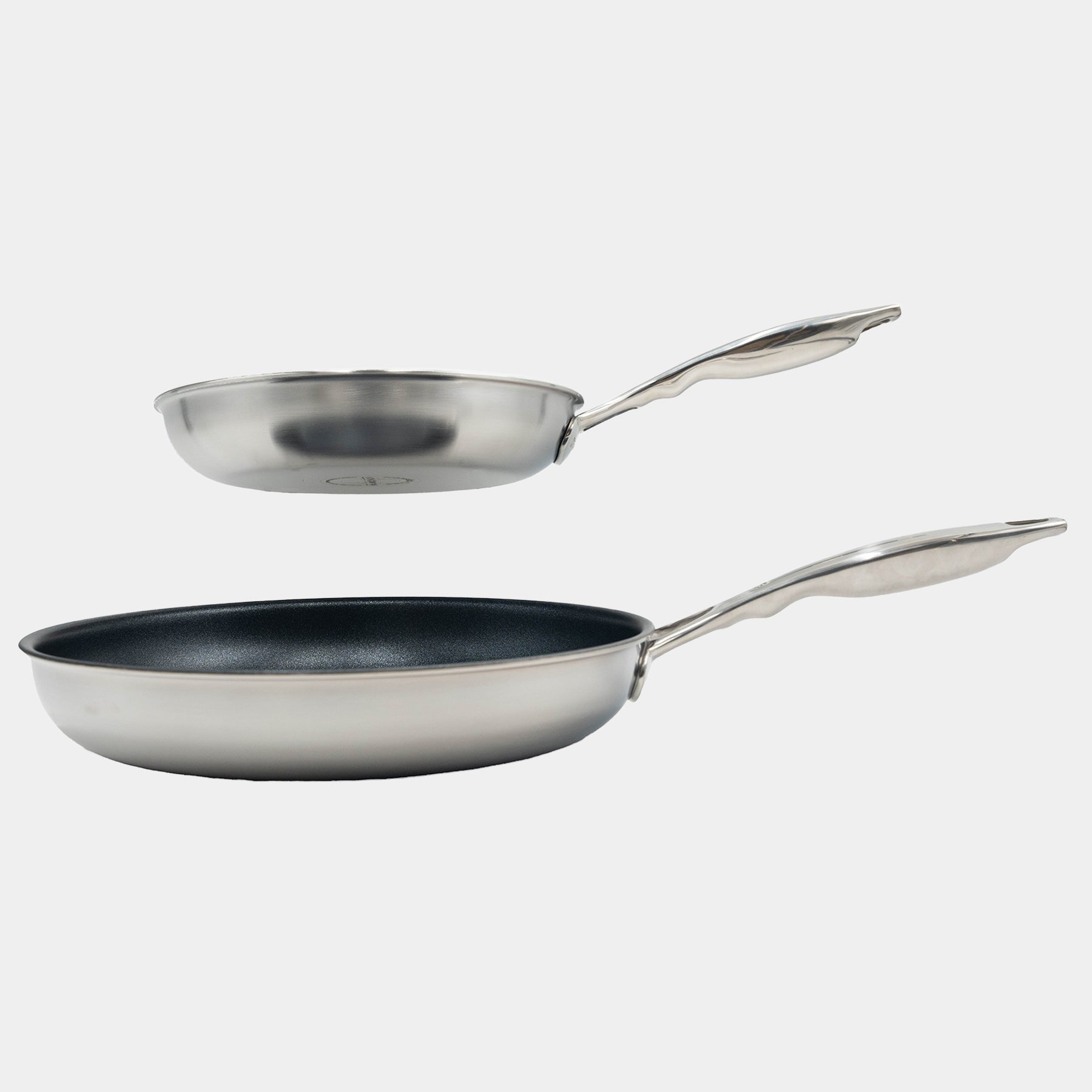 Nonstick Clad Fry Pan 2-Piece Set - Induction side view
