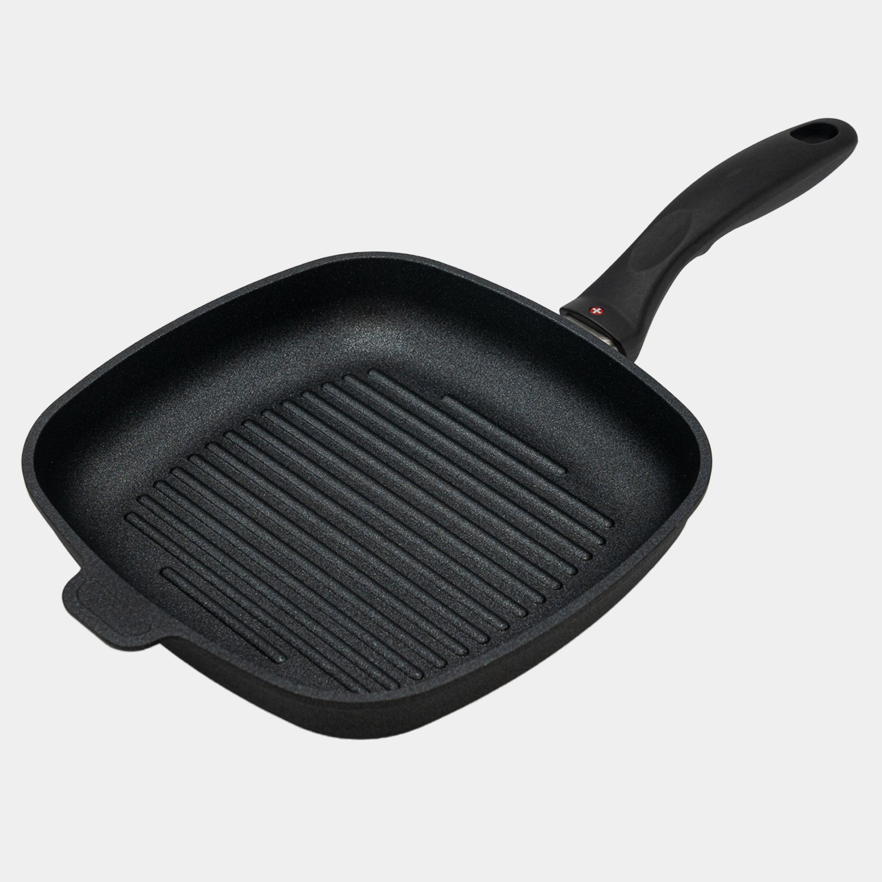 XD Nonstick 9.5" x 9.5" Square Grill Pan angled top view