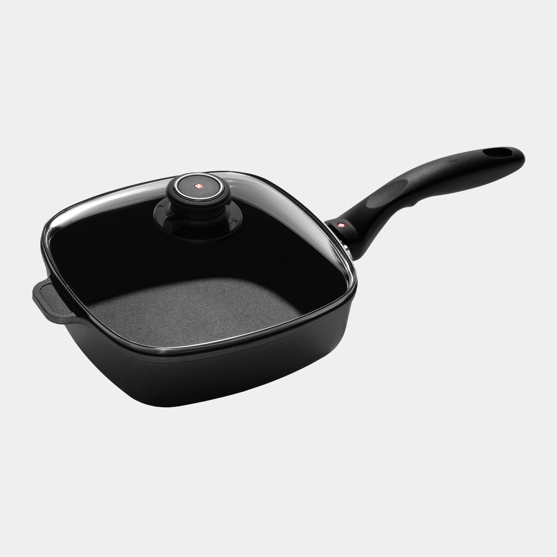 XD Nonstick 8" x 8" Square Saute Pan with Glass Lid - Top View
