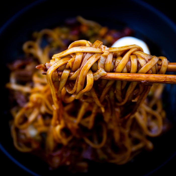 Black Bean Noodles in Miso Dressing