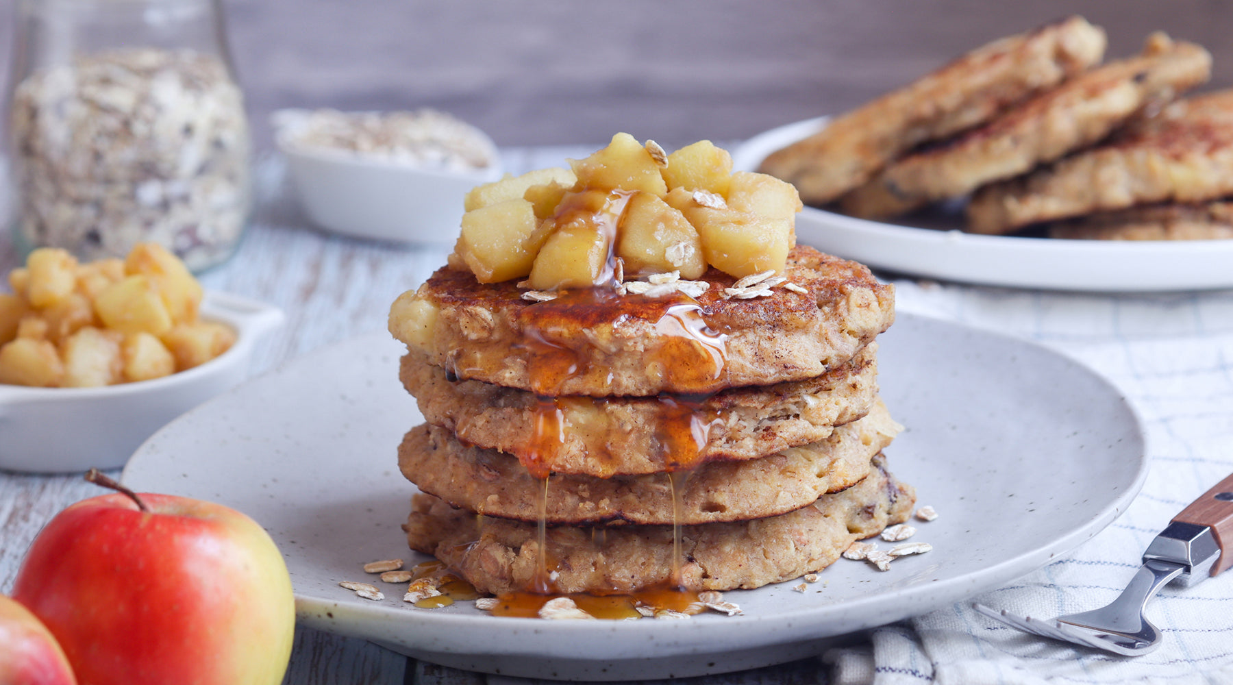 Chai Apple Multigrain Pancakes