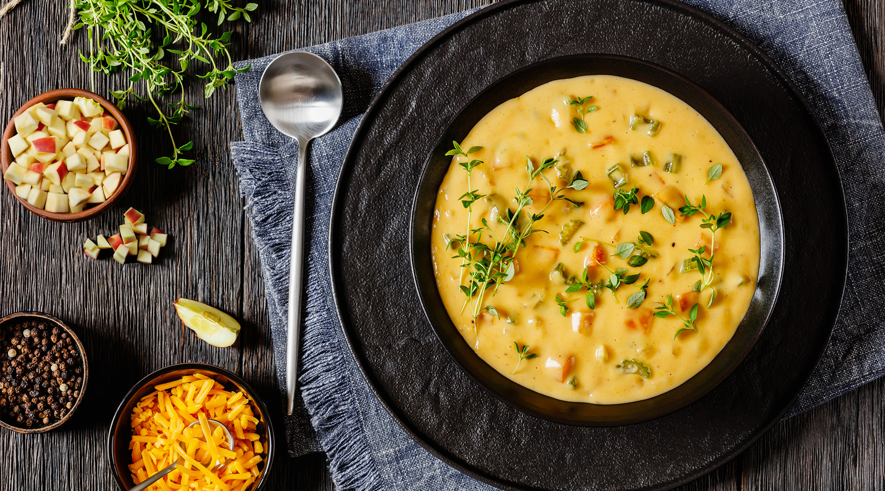 Cheddar and Apple Soup