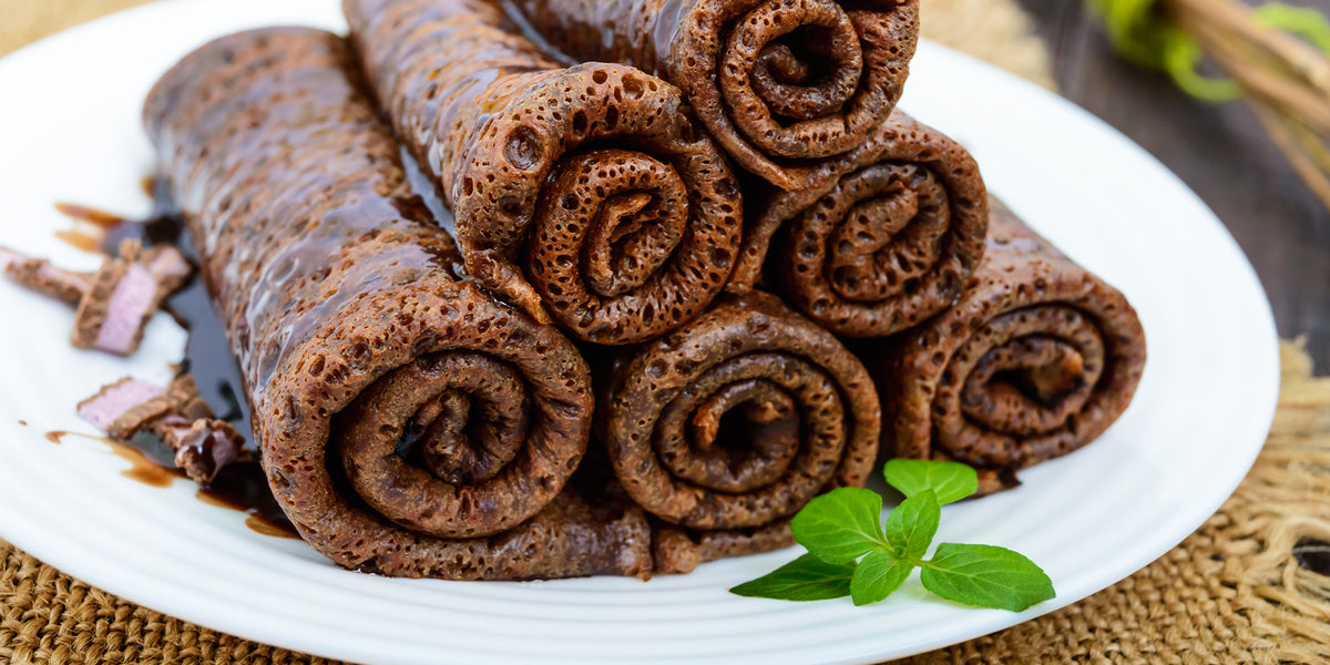 Chocolate Crepe Cake Roll | Swiss Diamond Recipes