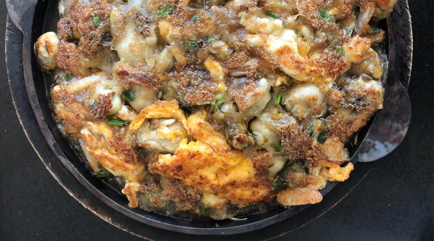 oyster casserole in a pot