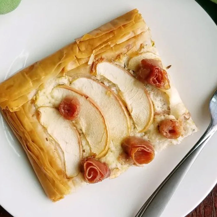 Ricotta Tart with Apples and Prosciutto