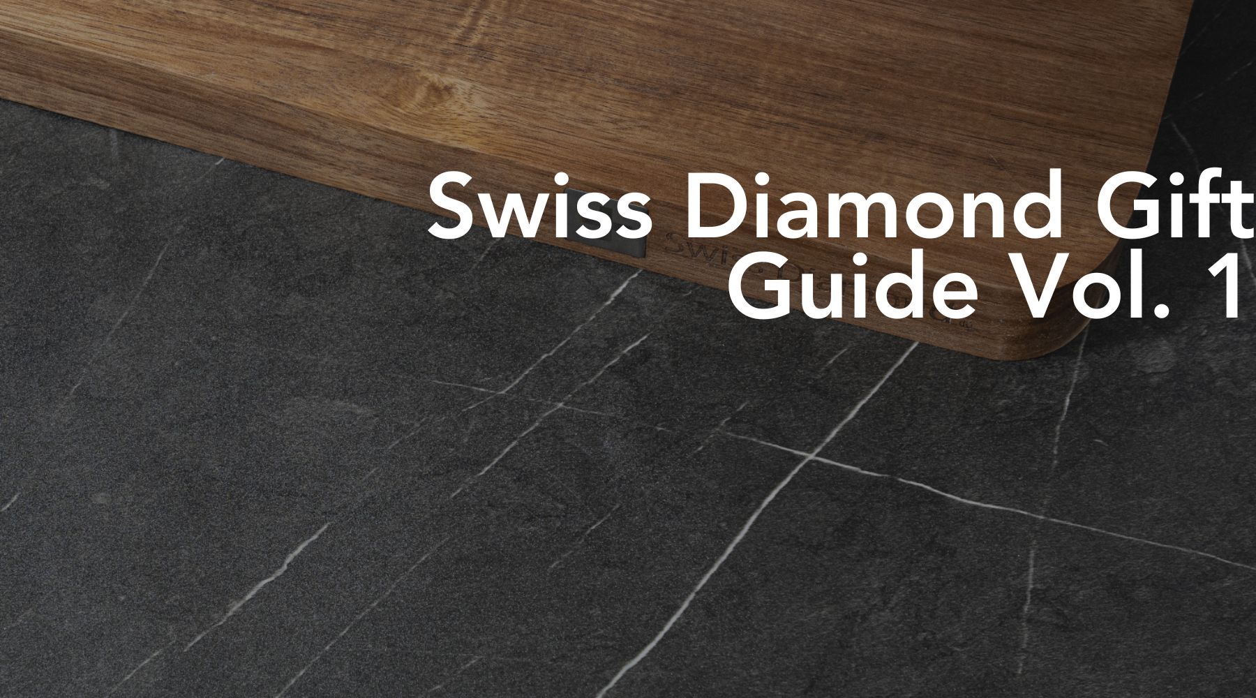 Swiss Diamond Gift Guide with image of cutting boards and stock pot