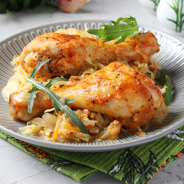 Cider Braised Chicken and Cabbage