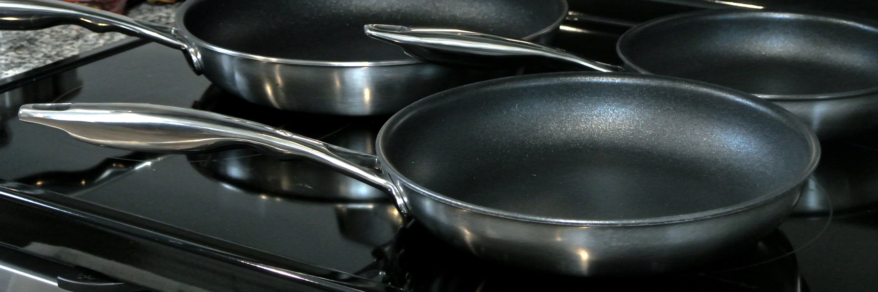 Valentine's Day Sale with fry pan on kitchen counter and holiday decorations