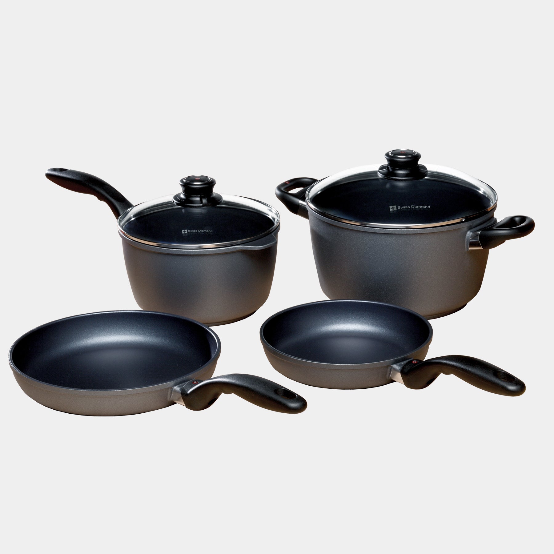 HD Nonstick 6-Piece Set - Fry Pans, Sauce Pan, & Soup Pot - Induction
