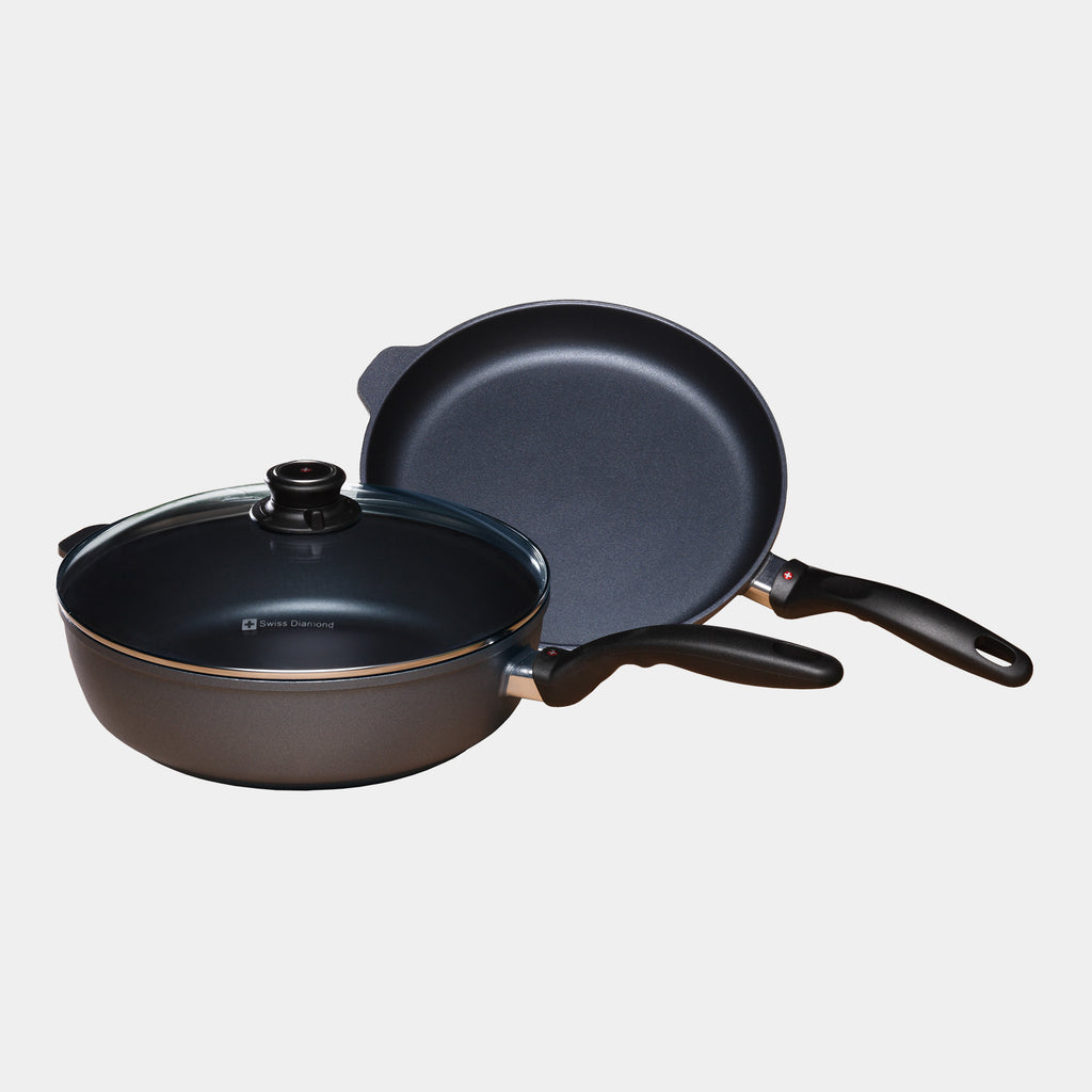 3 Piece Set Fry Pan & Saute Pan Induction Made Switzerland