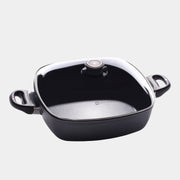 HD Nonstick 5 qt Square Casserole with Glass Lid