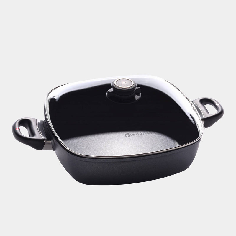 HD Nonstick 5 qt Square Casserole with Glass Lid