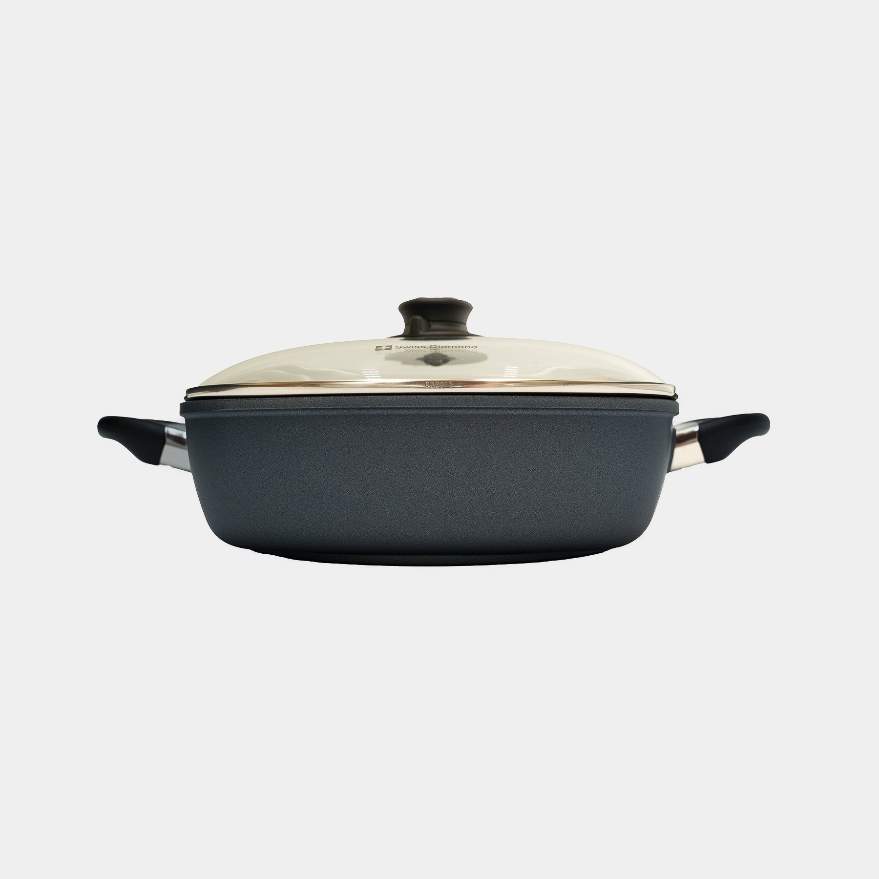 HD Nonstick 5 qt Square Casserole with Glass Lid - Induction - side view