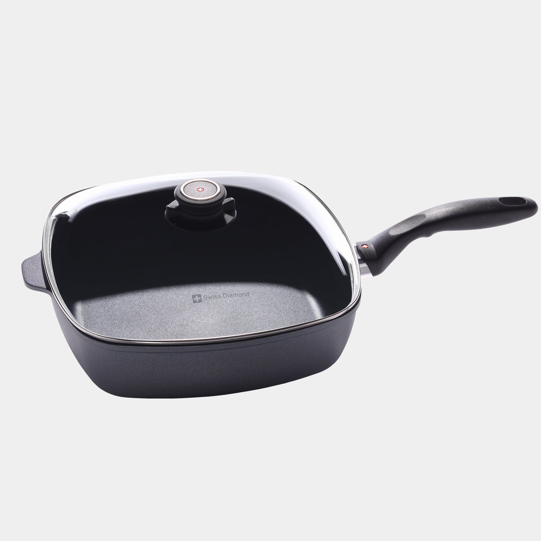 HD Nonstick Square Saute Pan with Glass Lid - Induction