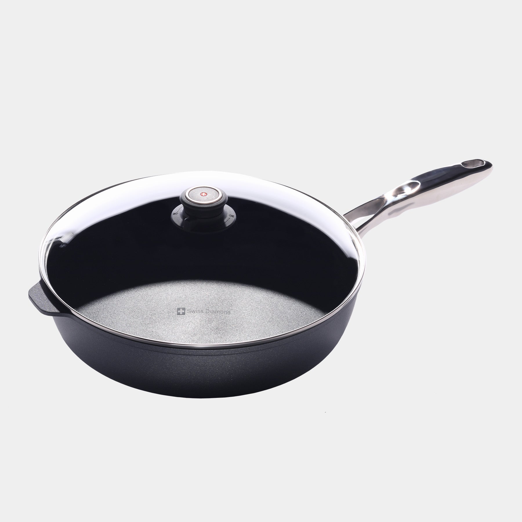 中古】【未使用・未開封品】(28cm) - Swiss Diamond Nonstick Fry 古めかし Pan with Lid -