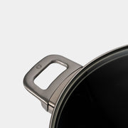 CHD Nonstick 8.5 qt Stock Pot with Glass Lid close up of handle