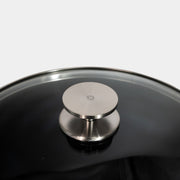 CHD Nonstick 8.5 qt Stock Pot with Glass Lid close up of knob