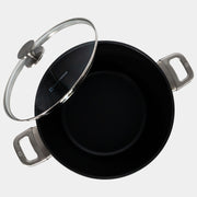 CHD Nonstick 8.5 qt Stock Pot with Glass Lid top interior view