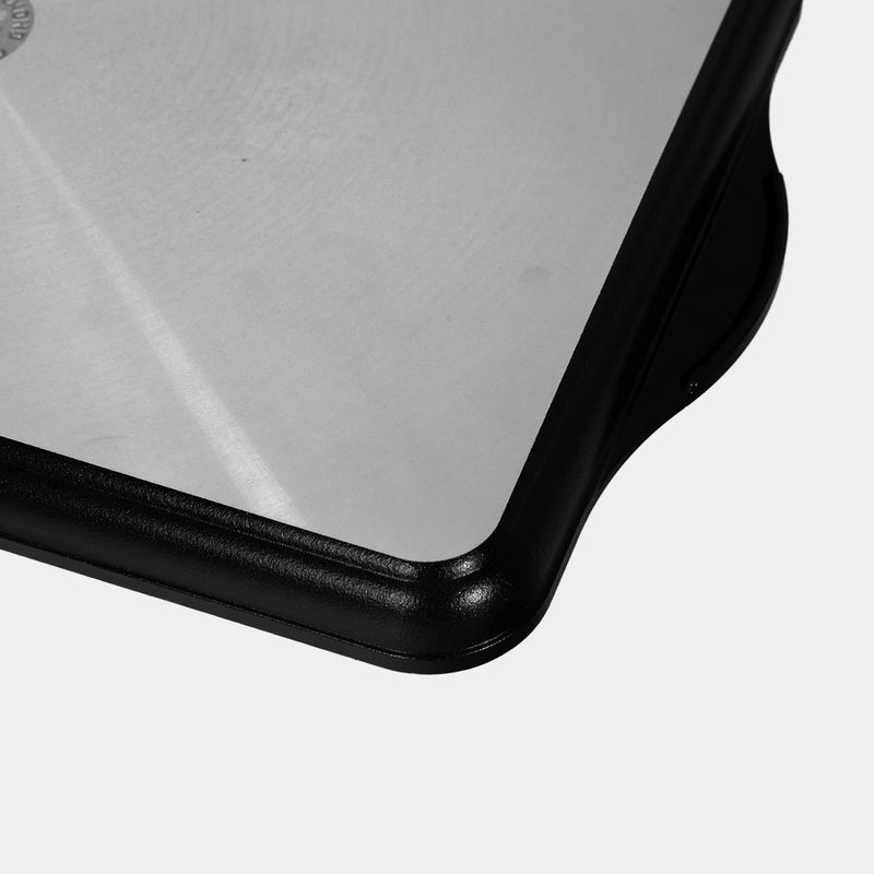 CHD Nonstick 17" x 11" Double-Burner Griddle close up of bottom view of handle