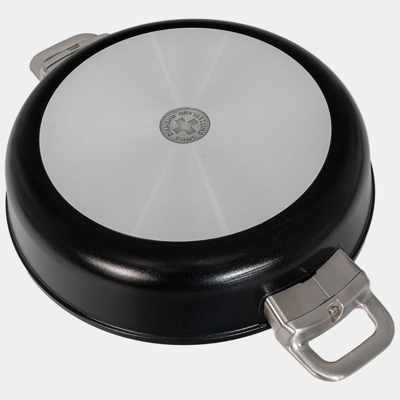 CHD Nonstick 3.7 qt Sauteuse with Glass Lid bottom view