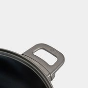 CHD Nonstick 3.7 qt Sauteuse with Glass Lid close up of handle