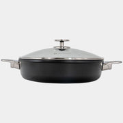CHD Nonstick 3.7 qt Sauteuse with Glass Lid side view