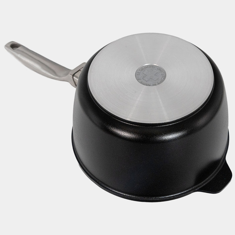 CHD Nonstick 3.2 qt Saucepan with Glass Lid bottom view