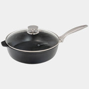 CHD Nonstick 3.8 qt Saute Pan with Glass Lid angle view