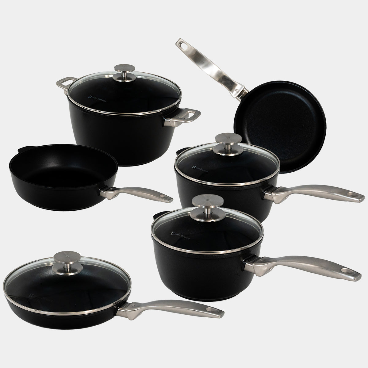 Swiss Diamond CHD Nonstick 10-Piece Set - Complete Kitchen Set