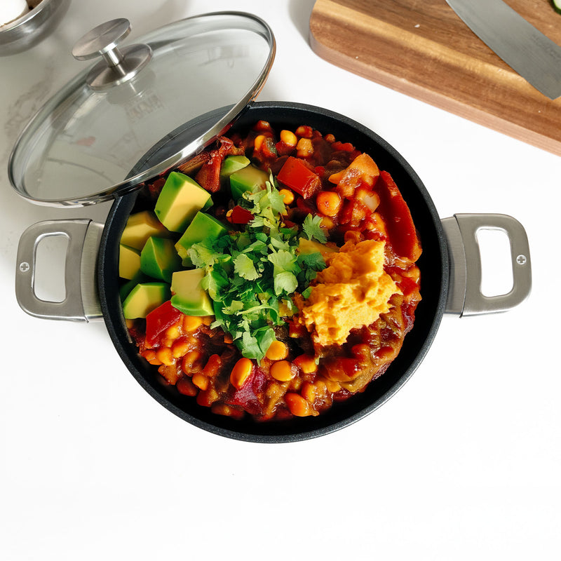 CXD PFAS Free Nonstick Stock Pot with Glass Lid - Swiss Diamond