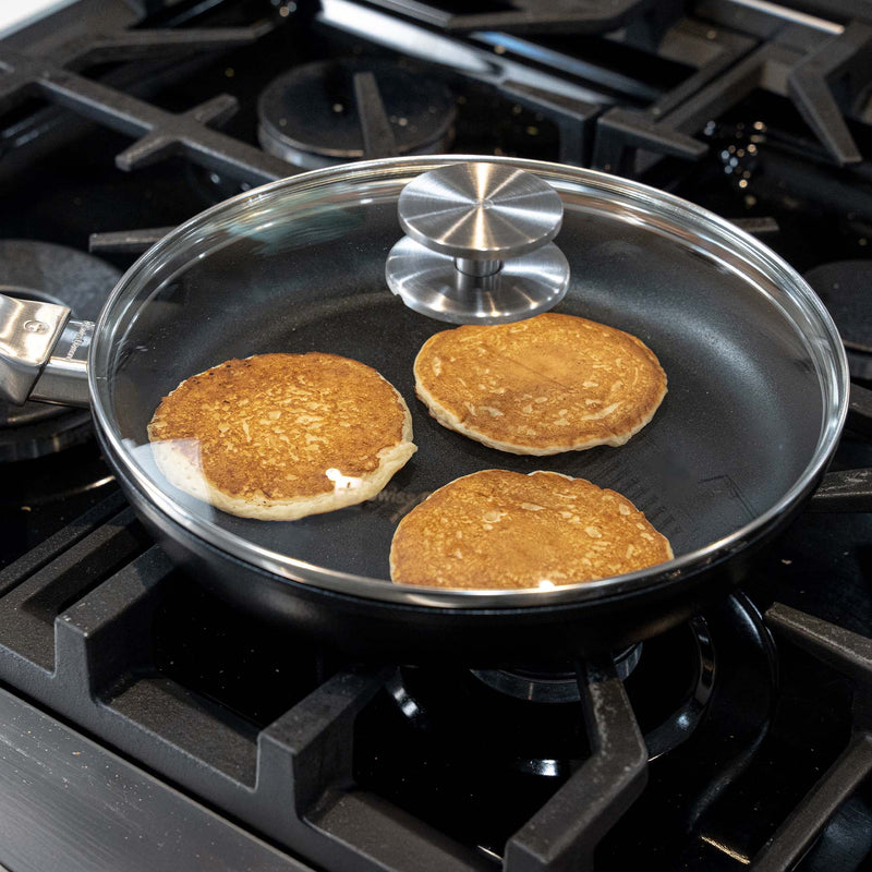 CXD PFAS Free Nonstick Fry Pan with Glass Lid - Swiss Diamond