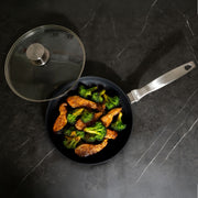 CXD PFAS Free Nonstick Fry Pan with Glass Lid - Swiss Diamond