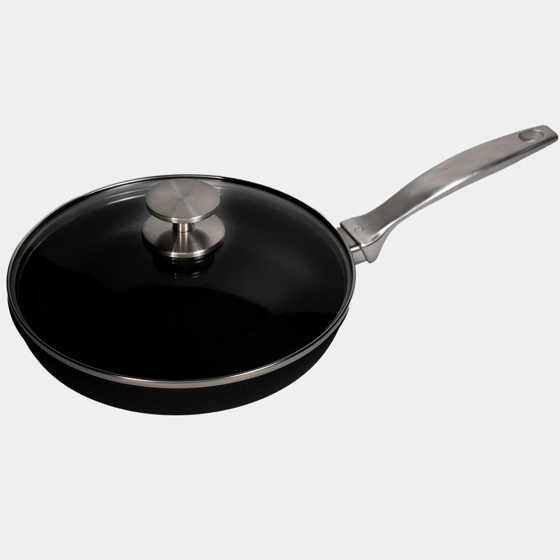 CXD PFAS Free Nonstick Fry Pan with Glass Lid - Swiss Diamond