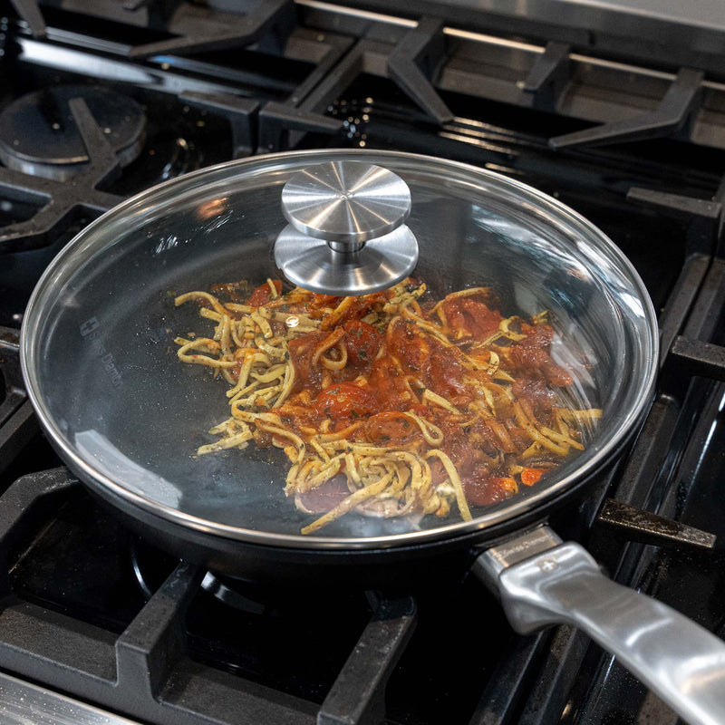 CXD PFAS Free Nonstick Fry Pan with Glass Lid - Swiss Diamond