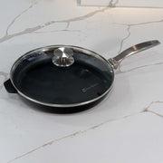 CXD PFAS Free Nonstick Fry Pan with Glass Lid - Swiss Diamond